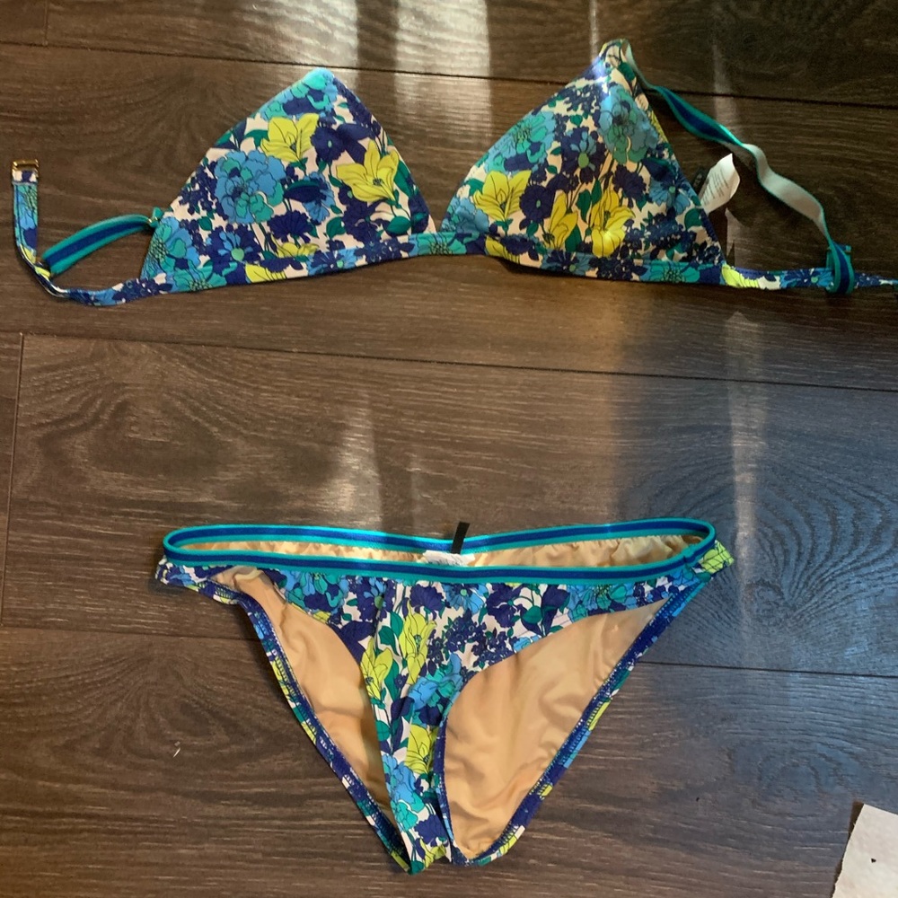 J. Crew Floral Print Bikini Set